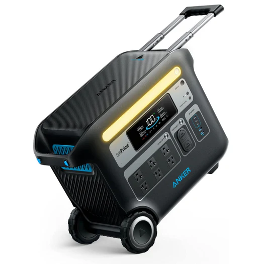 ハンドルとキャリーが標準装備で大容量ながら容易に持ち運びできるAnker 767 Portable Power Station 