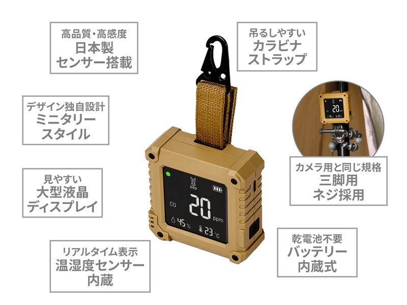 機能性に優れたDODの一酸化炭素チェッカー３