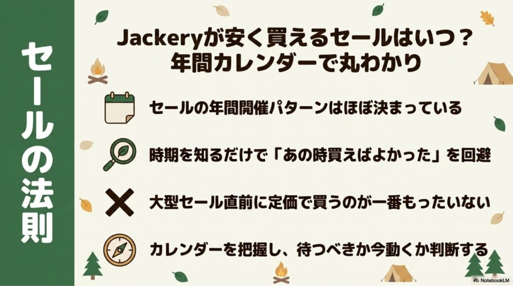 Jackeryが安く買えるセール年間カレンダー（Amazon・楽天・公式）