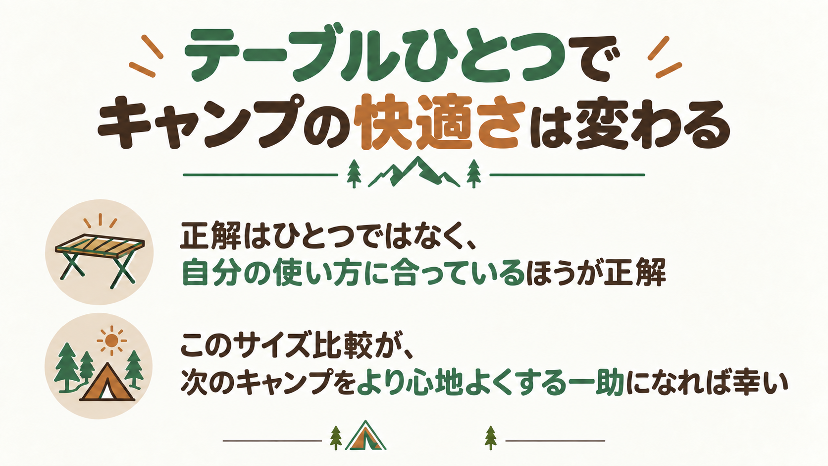 ② 一言まとめを解説したスライド